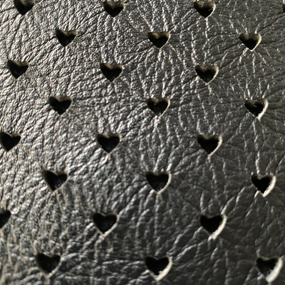 J.Crew Leather Perforated Heart Tote Bag - Picture 2 of 5